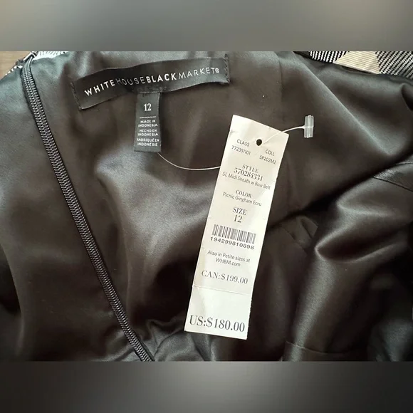 White House Black Market Gingham Picnic Dress - Picture 7 of 11